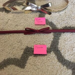 Prada red belt